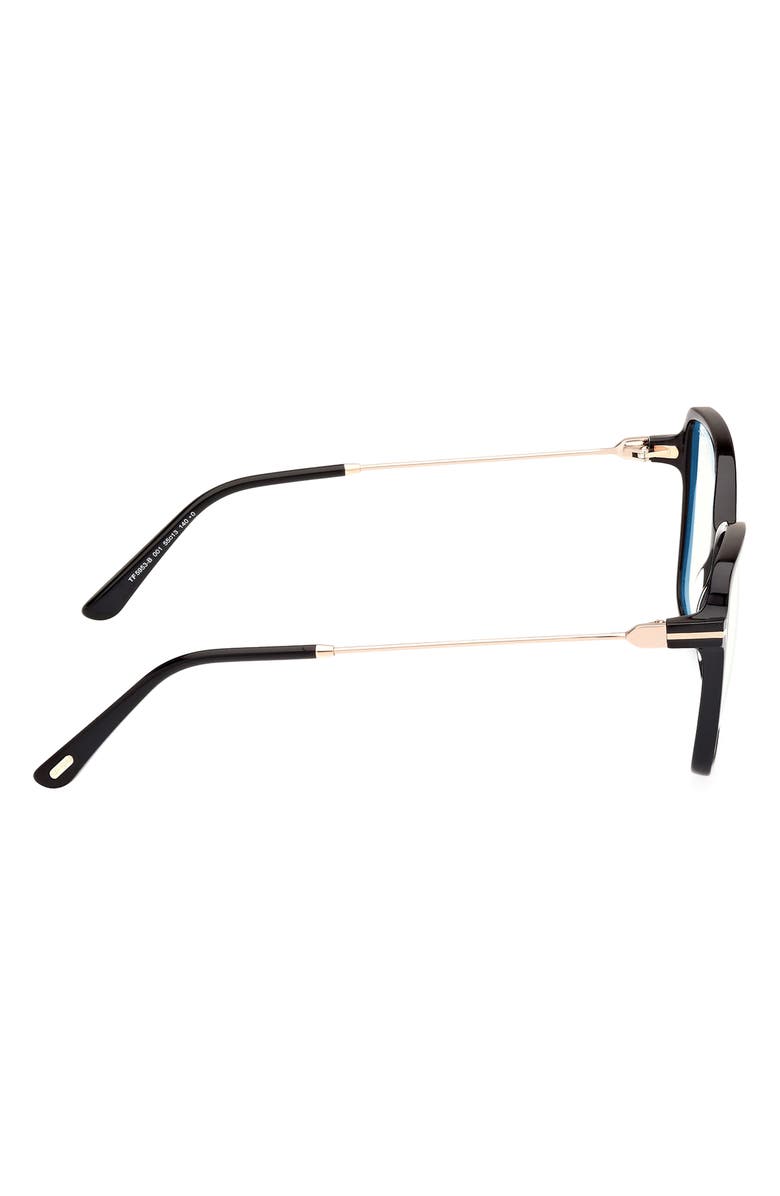 TOM FORD 53mm Butterfly Blue Light Blocking Glasses, Alternate, color, 