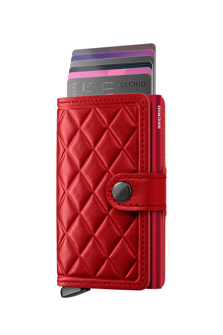 Premium Miniwallet+ Emboss Diamond, Alternate, color, Red