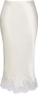 HOUSE OF CB Ciara Satin & Lace Midi Skirt