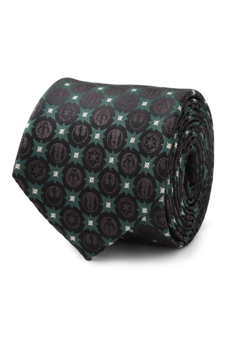 Star Wars™ Insignia Medallion Tie, Alternate, color, BLACK/ GREEN MULTI