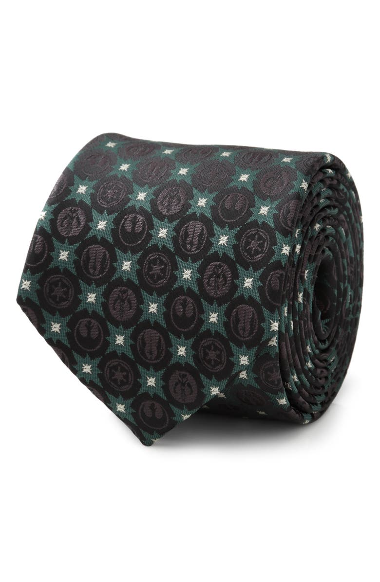 Cufflinks, Inc. Star Wars<sup>™</sup> Insignia Medallion Tie, Alternate, color, Black/ Green Multi