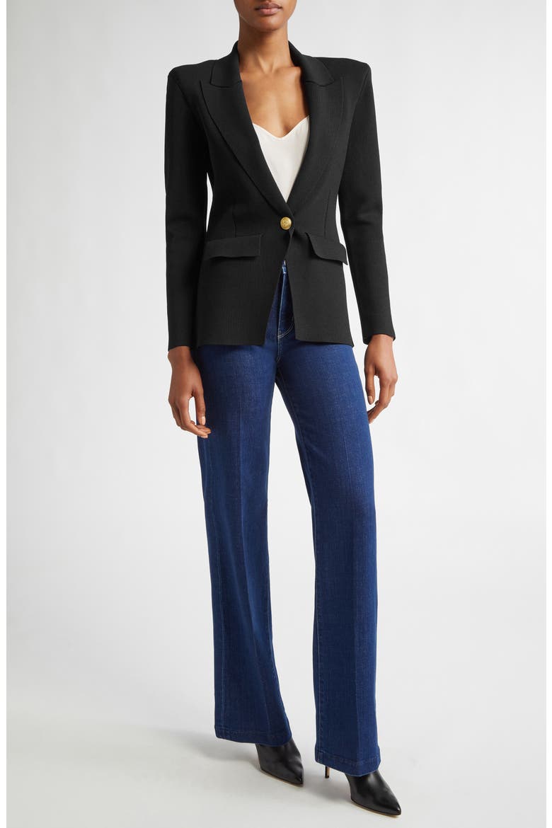 Chamberlain Knit Blazer, Alternate, color, BLACK/ GOLD