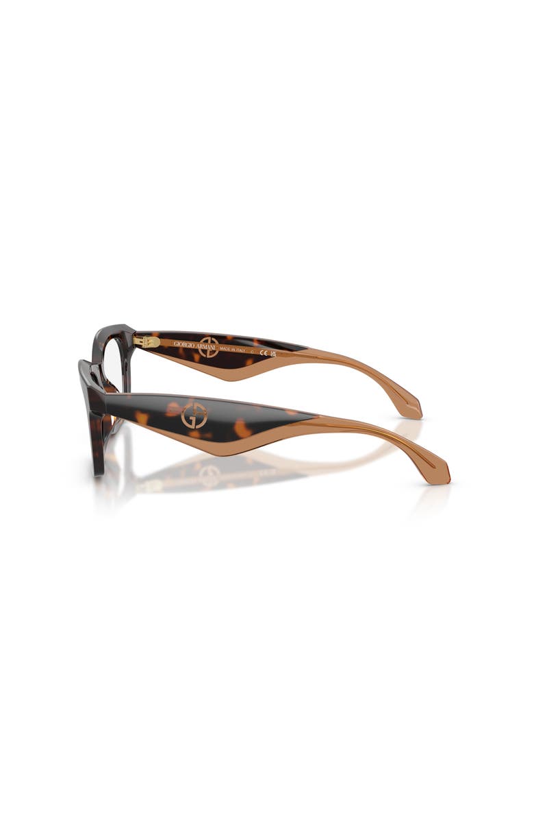 Giorgio Armani 48mm Butterfly optical glasses, Alternate, color, Tortoise