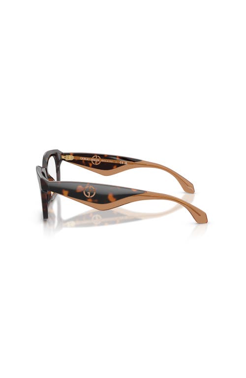 Giorgio Armani 48mm Butterfly Optical Glasses In Black