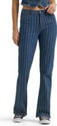 Lee Stripe Mid Rise Bootcut Jeans