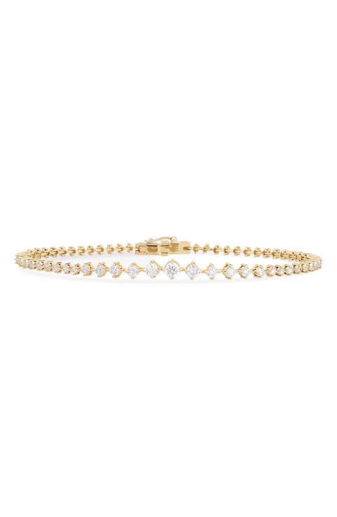 14K Gold Graduated Diamond Tennis Bracelet