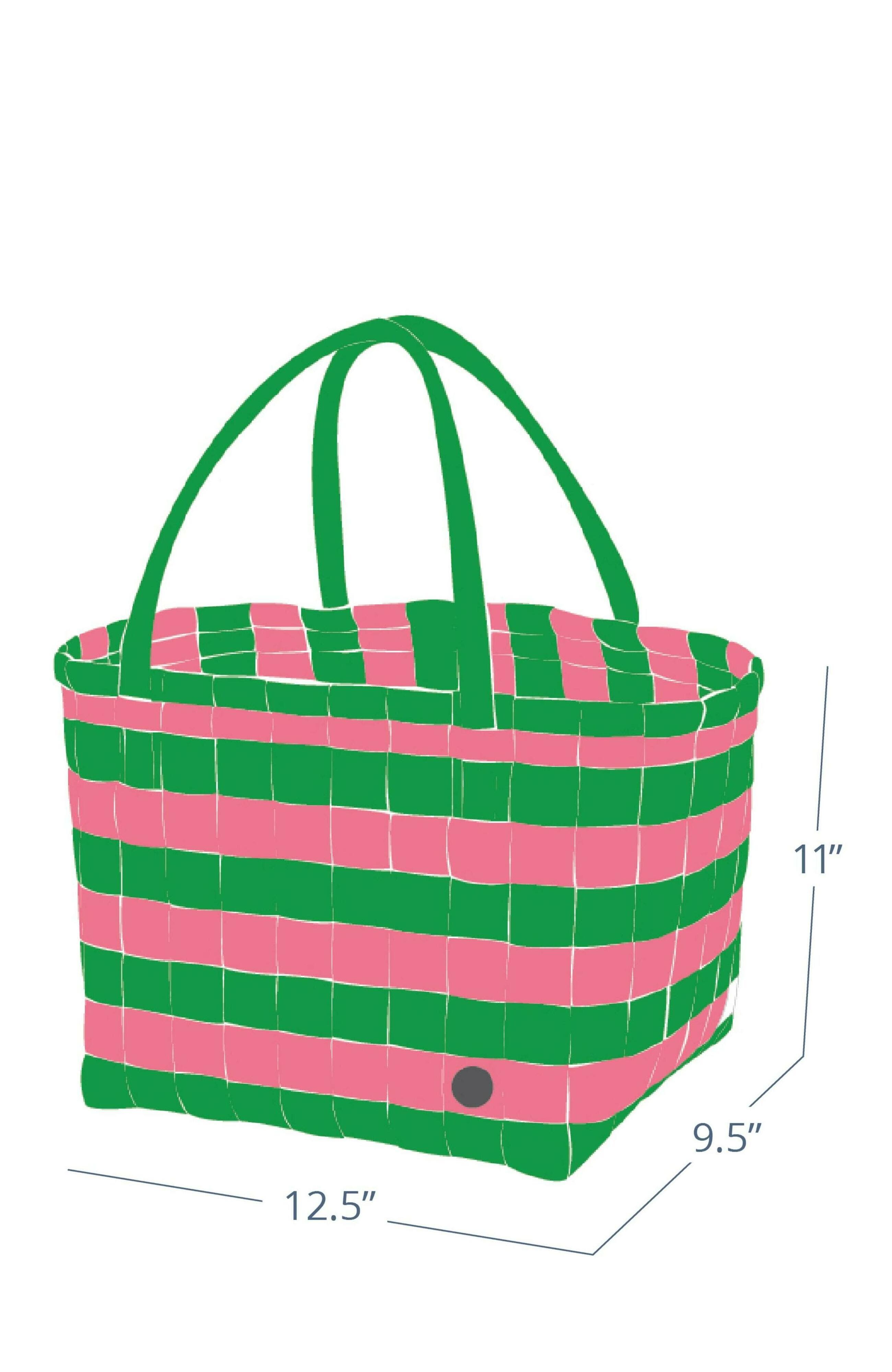 Handed By Paris Brights Recycled Tote Bag, Alternate, color, Just Green/Pink