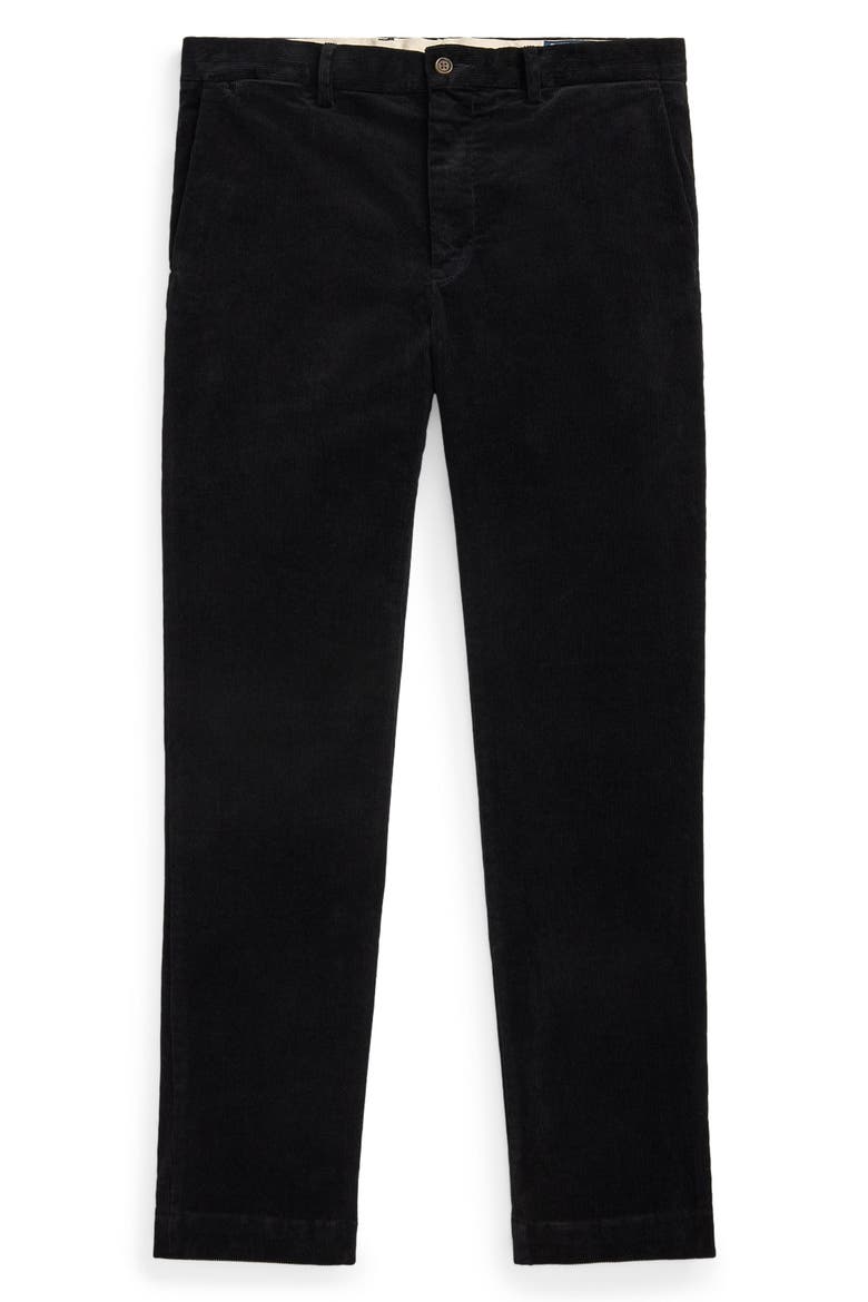 Andover Slim Fit Stretch Corduroy Pants, Alternate, color, BLACK