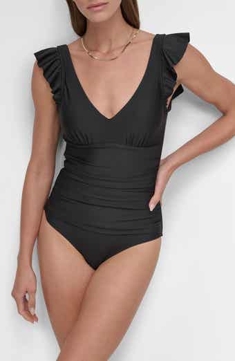 Ruffle Sleeve One-Piece Swimsuit