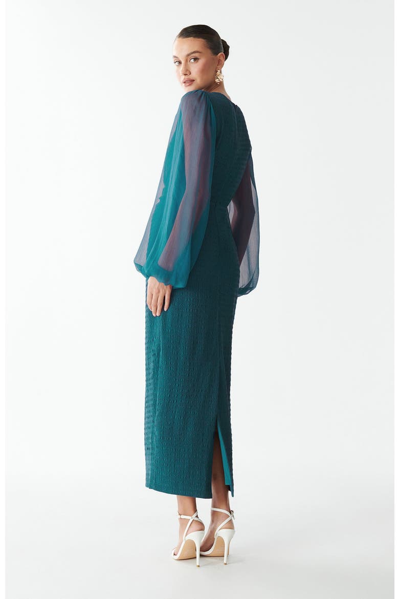 Indiana Midi Dress, Alternate, color, Teal