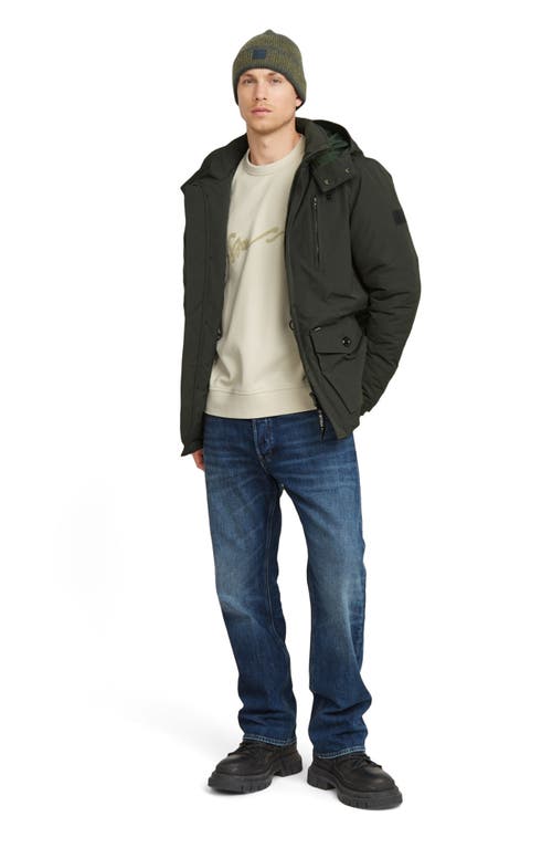 G-star Chenille G-script Loose Organic Cotton Crewneck Sweatshirt In Whitebait