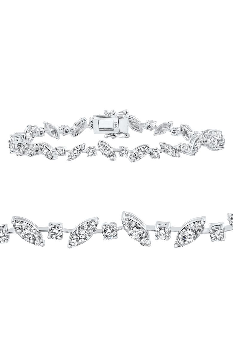 Bliss Diamond 3.70Ct 14k Gold Diamond Tennis Bracelet 7" Lab Grown, Main, color, 14K White Gold