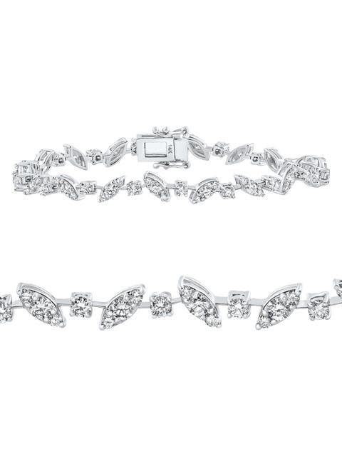3.70Ct 14k Gold Diamond Tennis Bracelet 7" Lab Grown
