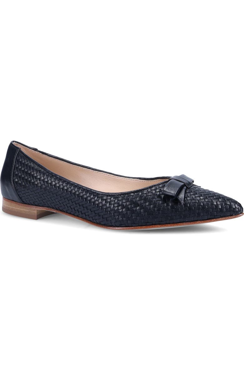 Ron White Jada Pointed Toe Flat, Main, color, Onyx
