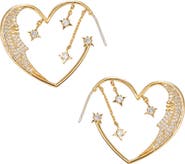 EYE CANDY LOS ANGELES Moon & Star Heart Hoop Earrings
