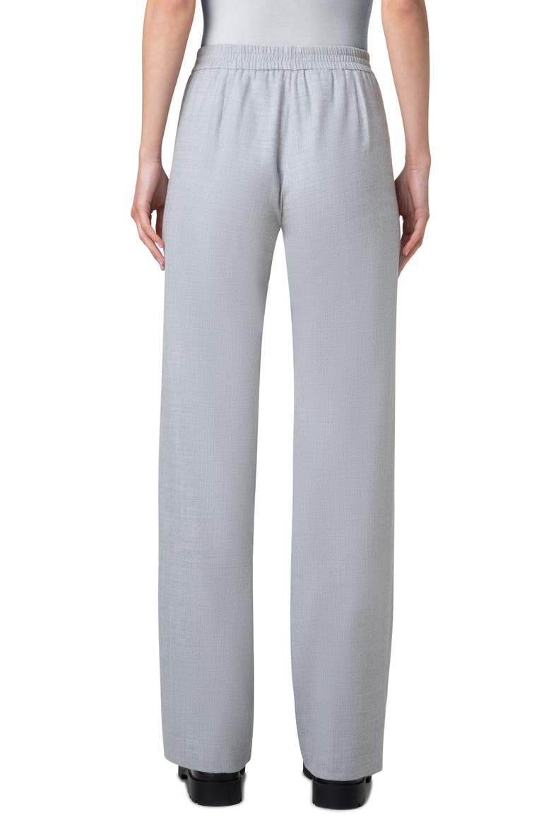 Marla Stretch Wool Flannel Straight Leg Pants, Alternate, color, SILVER