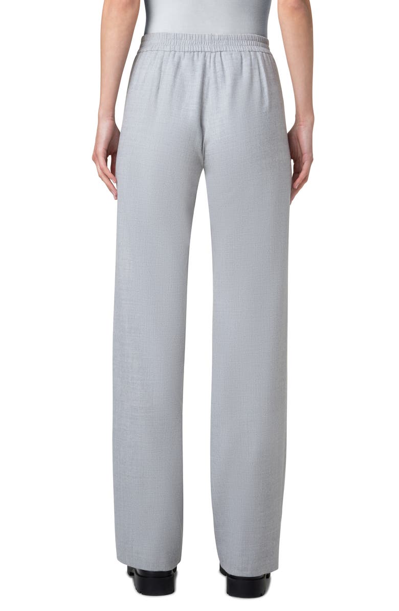 Akris punto Marla Stretch Wool Flannel Straight Leg Pants, Alternate, color, 