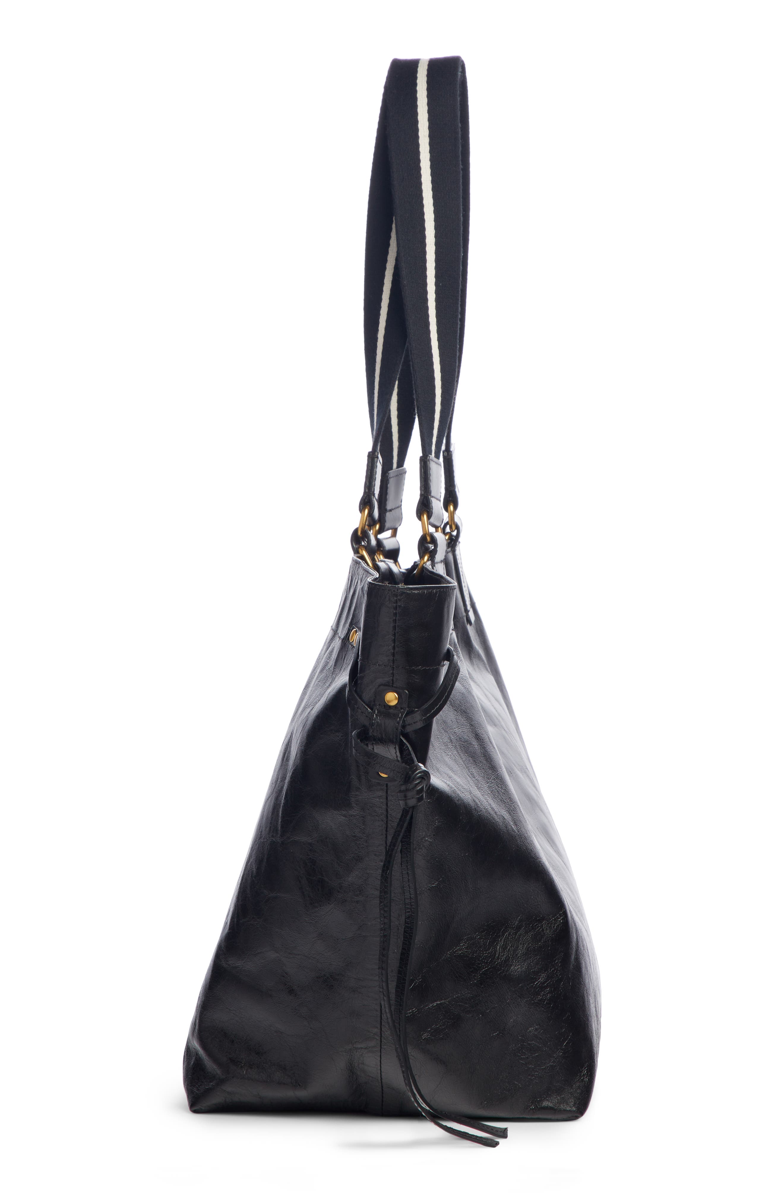 Isabel Marant Wardy New Leather Shopper Tote, Alternate, color, 