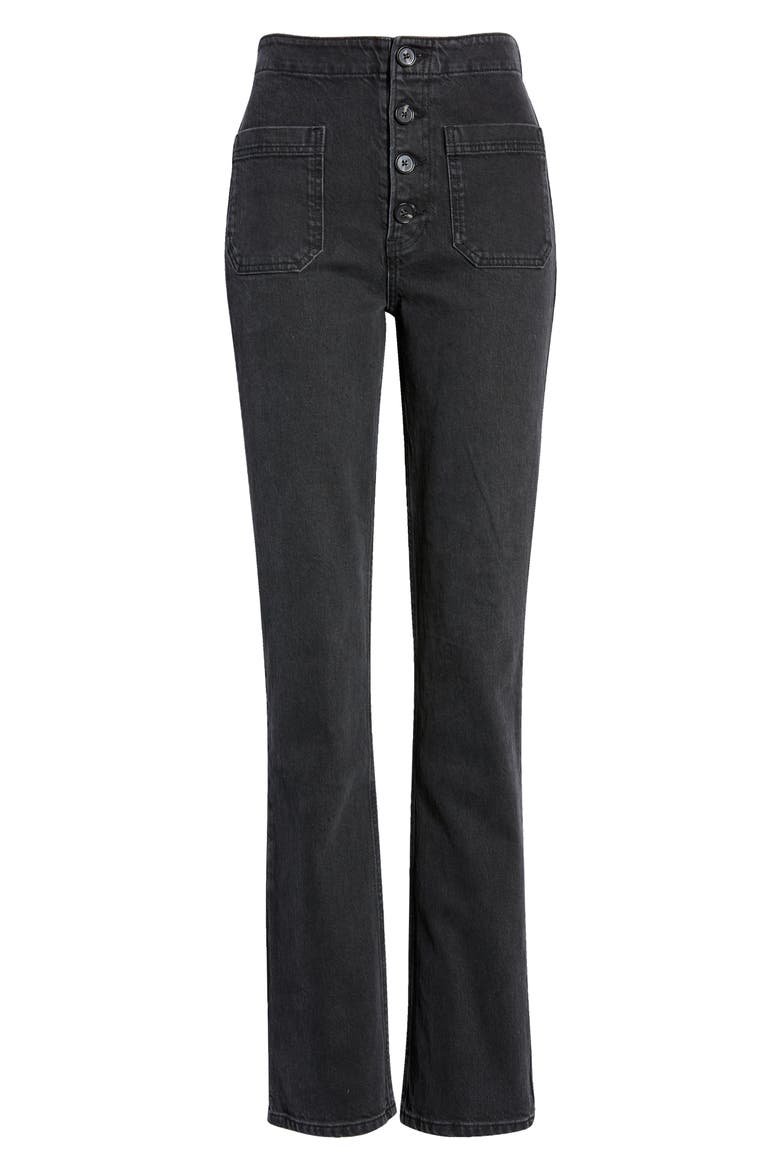 Elsie High Waist Straight Leg Jeans, Alternate, color, MOJAVE