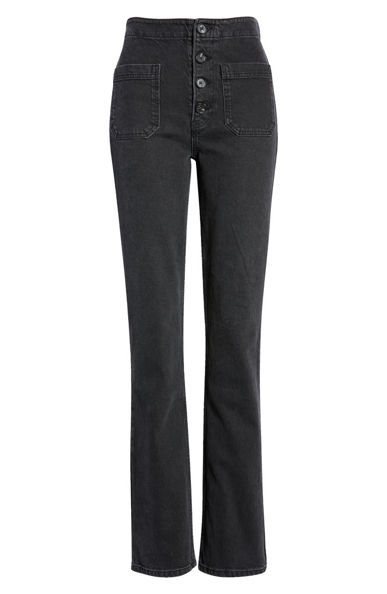 Reformation Elsie High Waist Straight Leg Jeans, Alternate, color, 