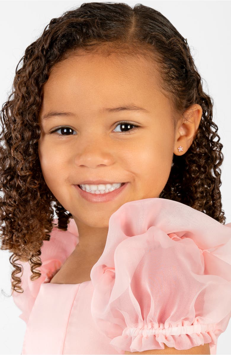 Tiny Blessings Children's 14K Gold Flower Girl Studs Screw Back Earrings, Alternate, color, 14K Yellow Gold