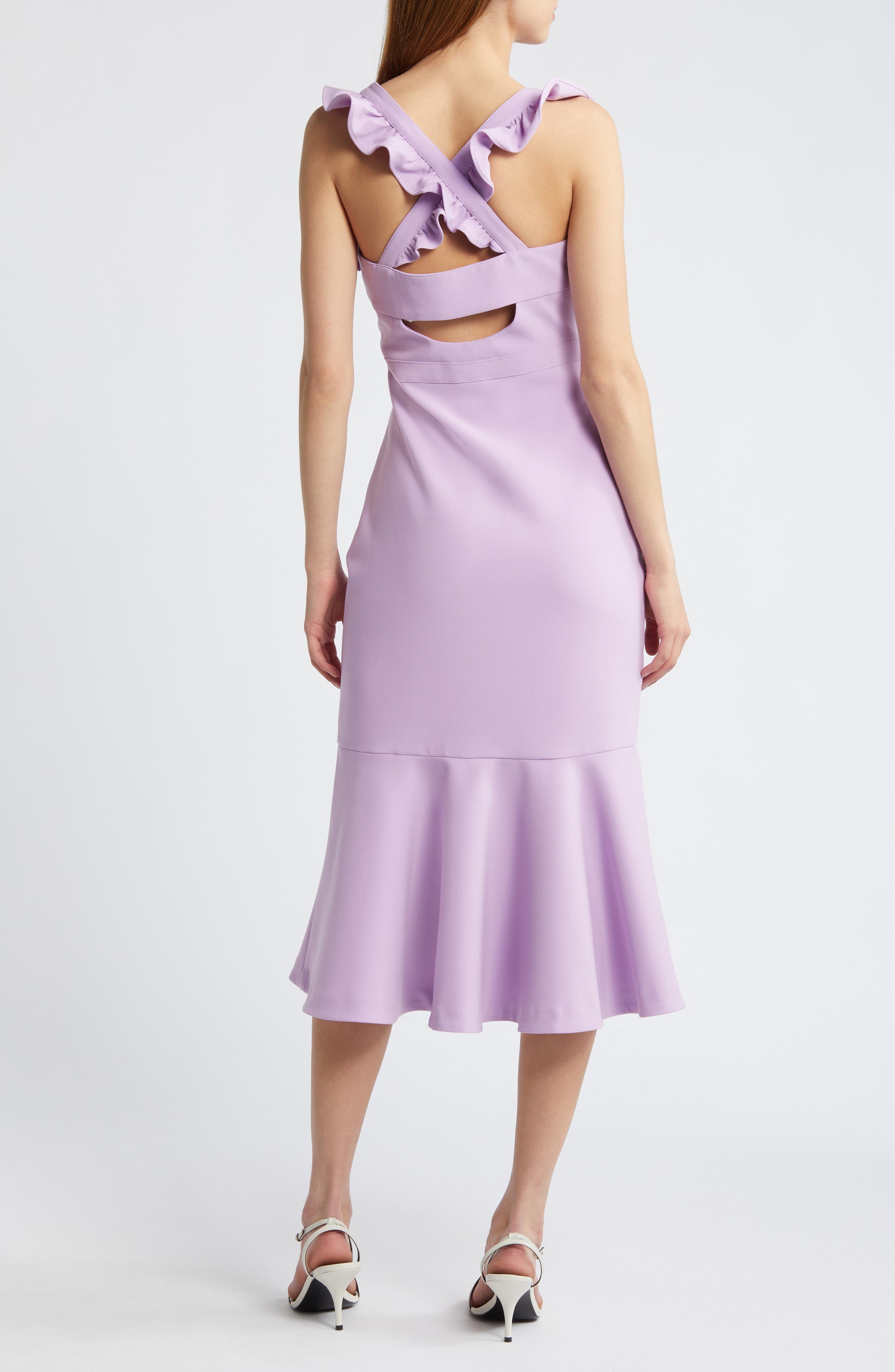Hara Ruffle Strap Midi Dress - image 4