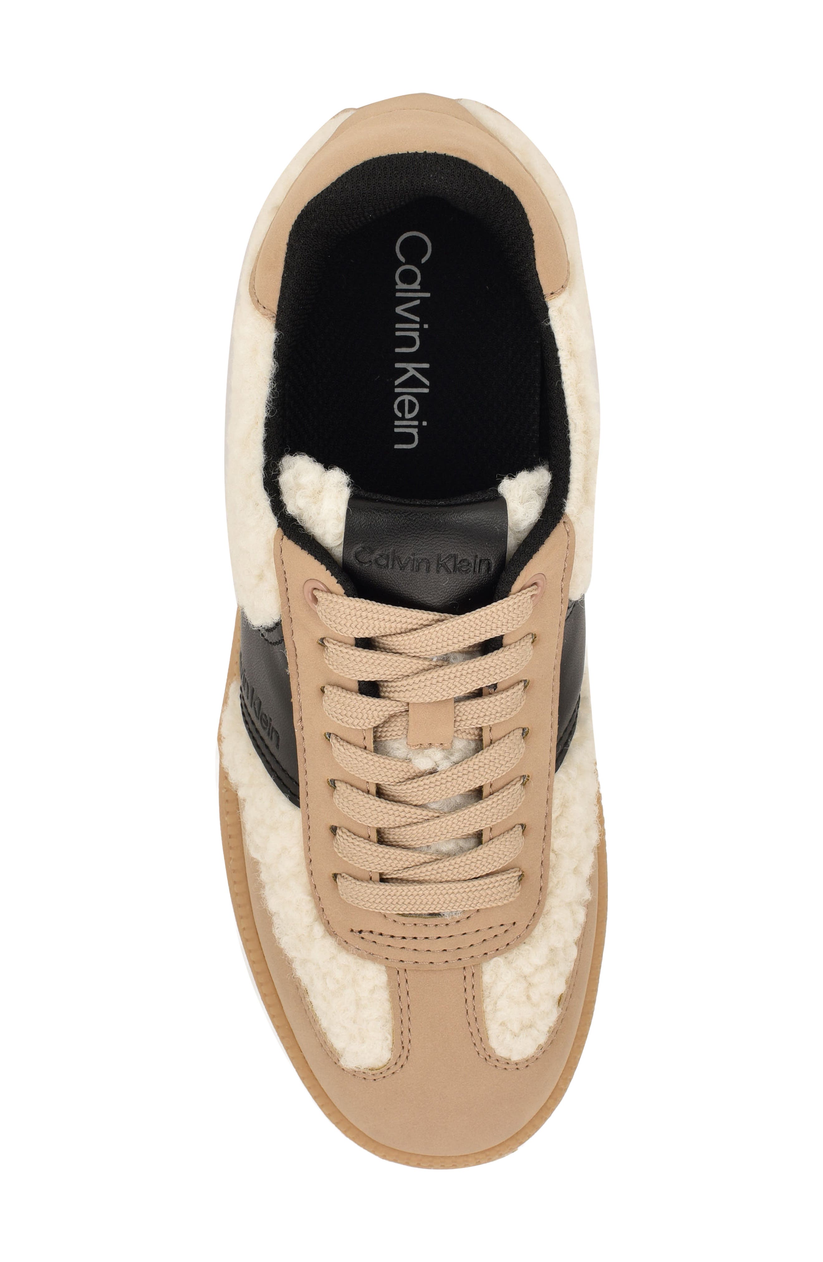 Nhova Sneaker with Faux Fur Trim, Alternate, color, NATURAL