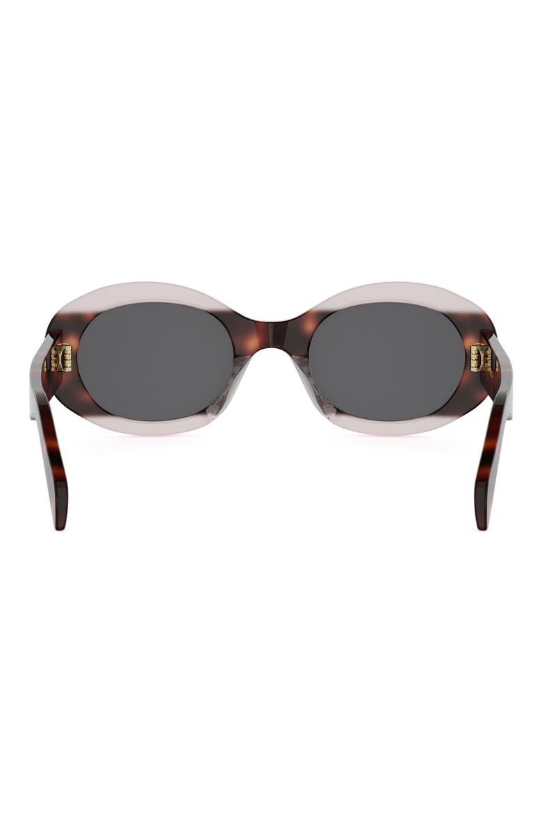 Triomphe 52mm Oval Sunglasses, Alternate, color, PINK / OTHER / SMOKE