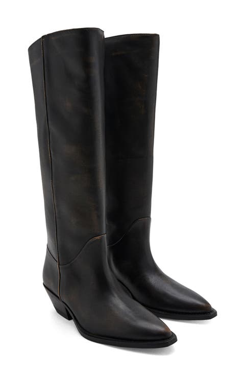 Worn Look Leather Boot (Women)