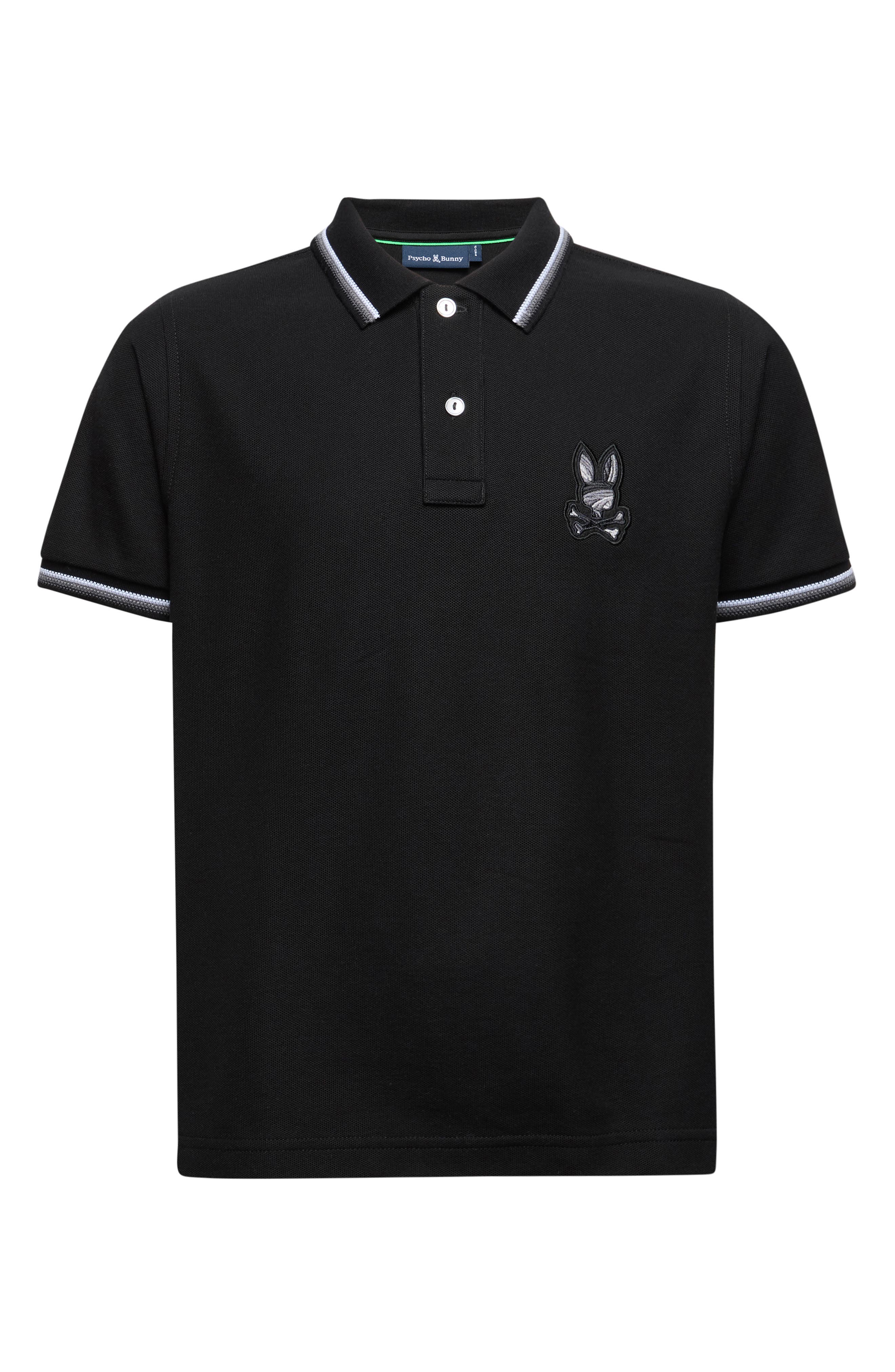 Psycho Bunny Kids' Baxter Tipped Pima Cotton Piqué Polo