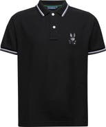 Psycho Bunny Kids' Baxter Tipped Pima Cotton Piqué Polo