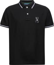 Psycho Bunny Kids' Baxter Tipped Pima Cotton Piqué Polo