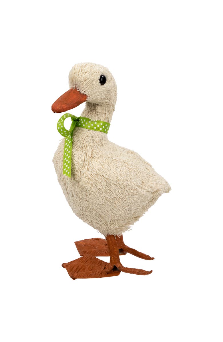 Northlight Duck with Polka-Dot Bow Easter Decoration - 8", Alternate, color, 