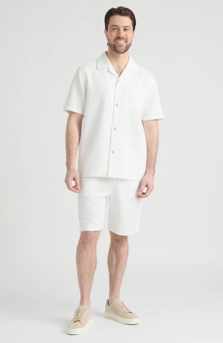 Hunter Fowness Short Sleeve Button-Up Shirt, Alternate, color, White