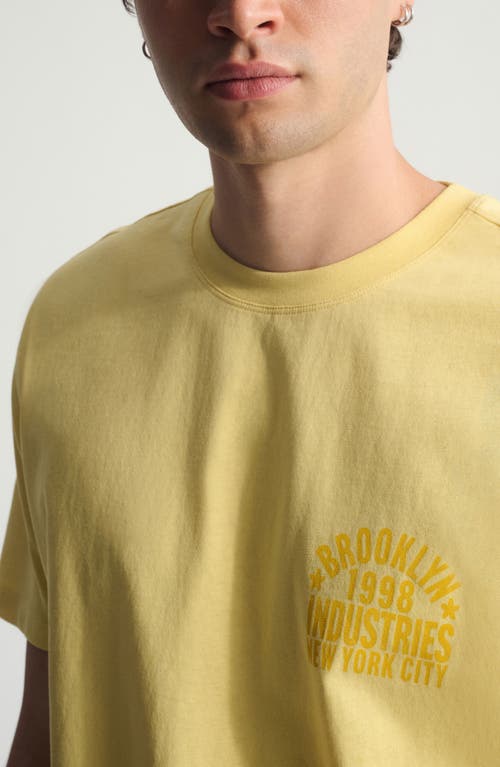 Brooklyn Industries Relaxed Vintage Graphic T-shirt In Yellow