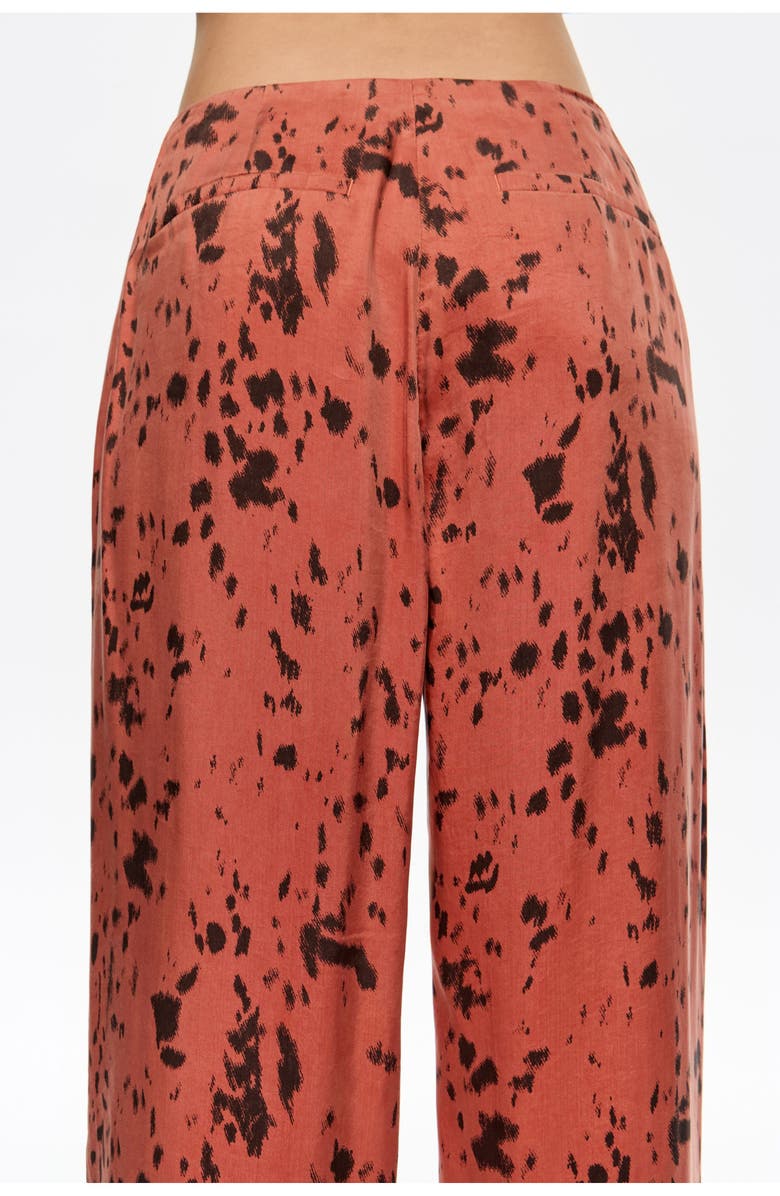 Bimba y Lola Lynx Straight Leg Trousers, No Waistband, Alternate, color, Lynx Brown