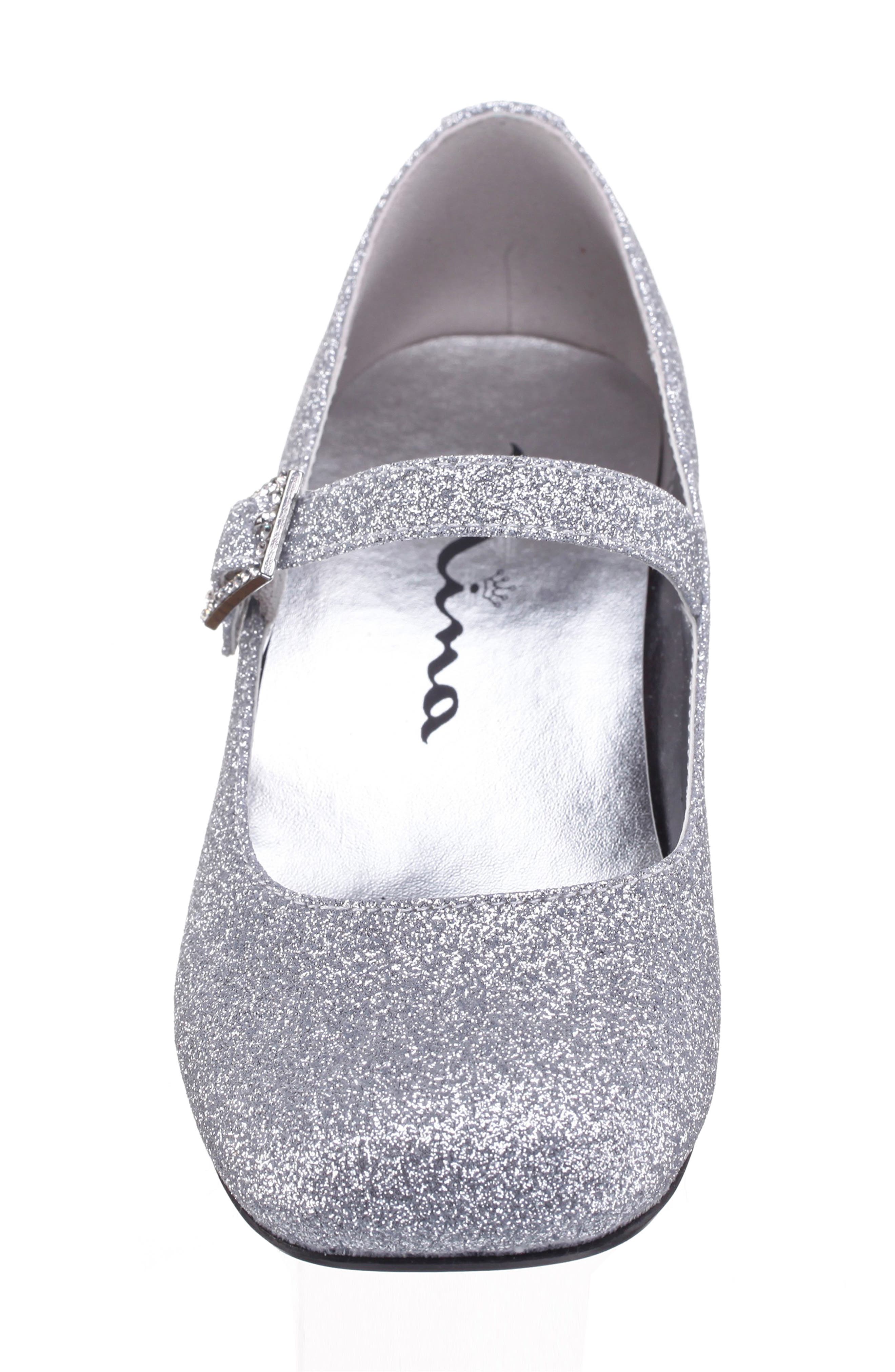 Kids' Mila Mary Jane, Alternate, color, SILVER BABY GLITTER