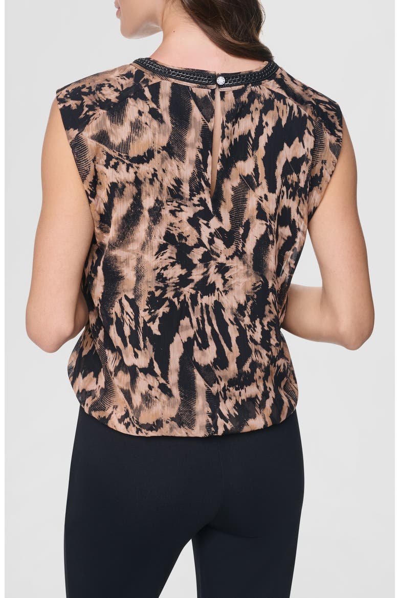 Printed Crinkle Chiffon Top, Alternate, color, ABSTRACT FEATHER