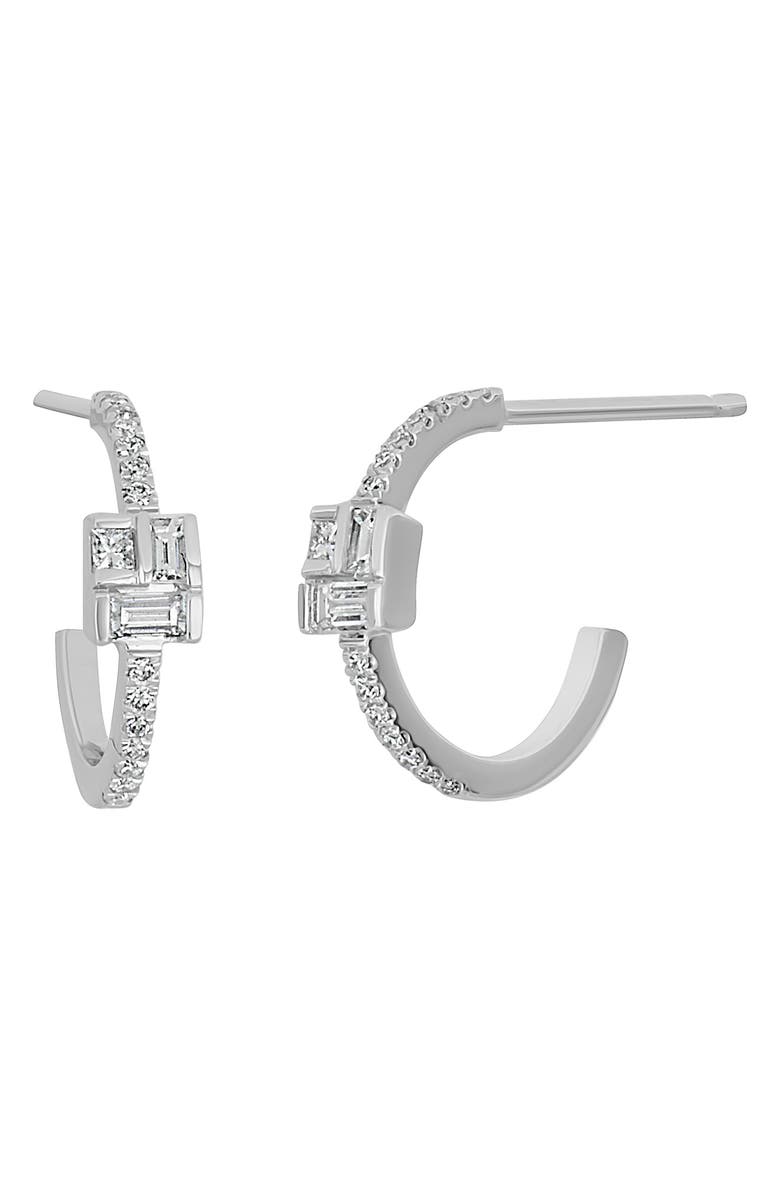 Bony Levy Gatsby Diamond Hoop Earrings - 0.25ct., Main, color, 18K White Gold