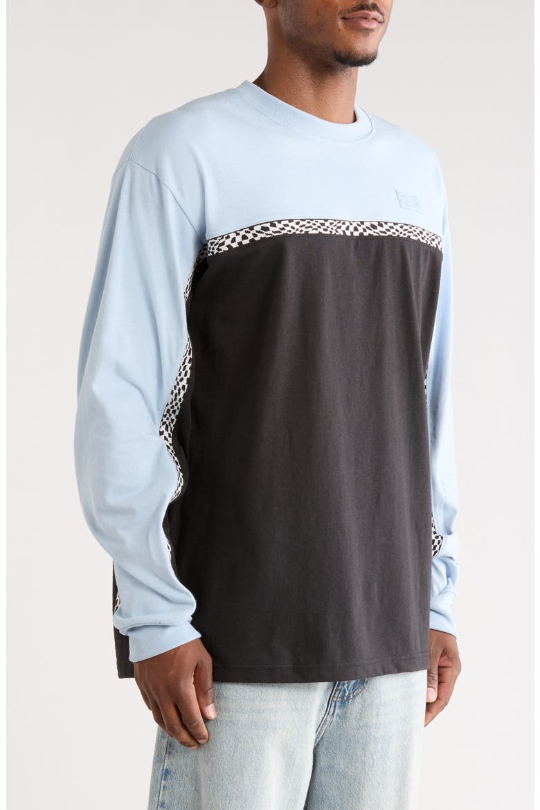 Colorblock Long Sleeve Sweatshirt, Alternate, color, SOFT SLATE-BLACK