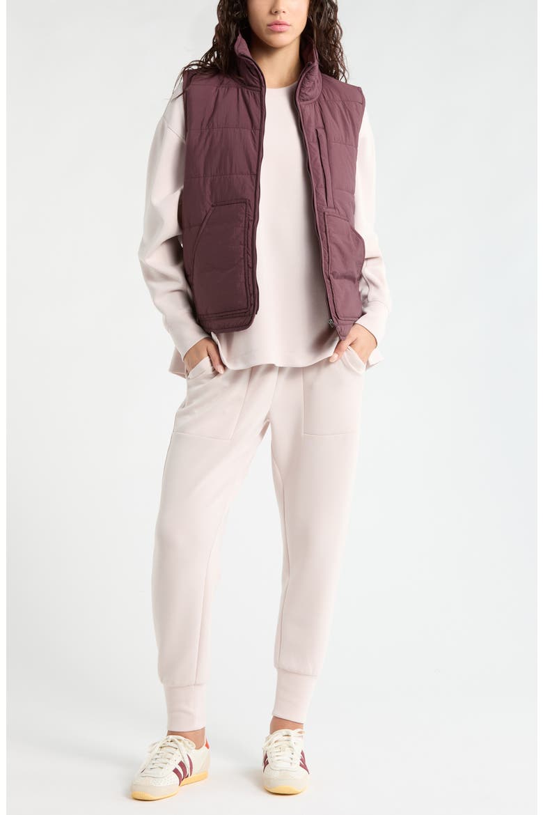 Packable Quilted Vest, Alternate, color, BURGUNDY FUDGE