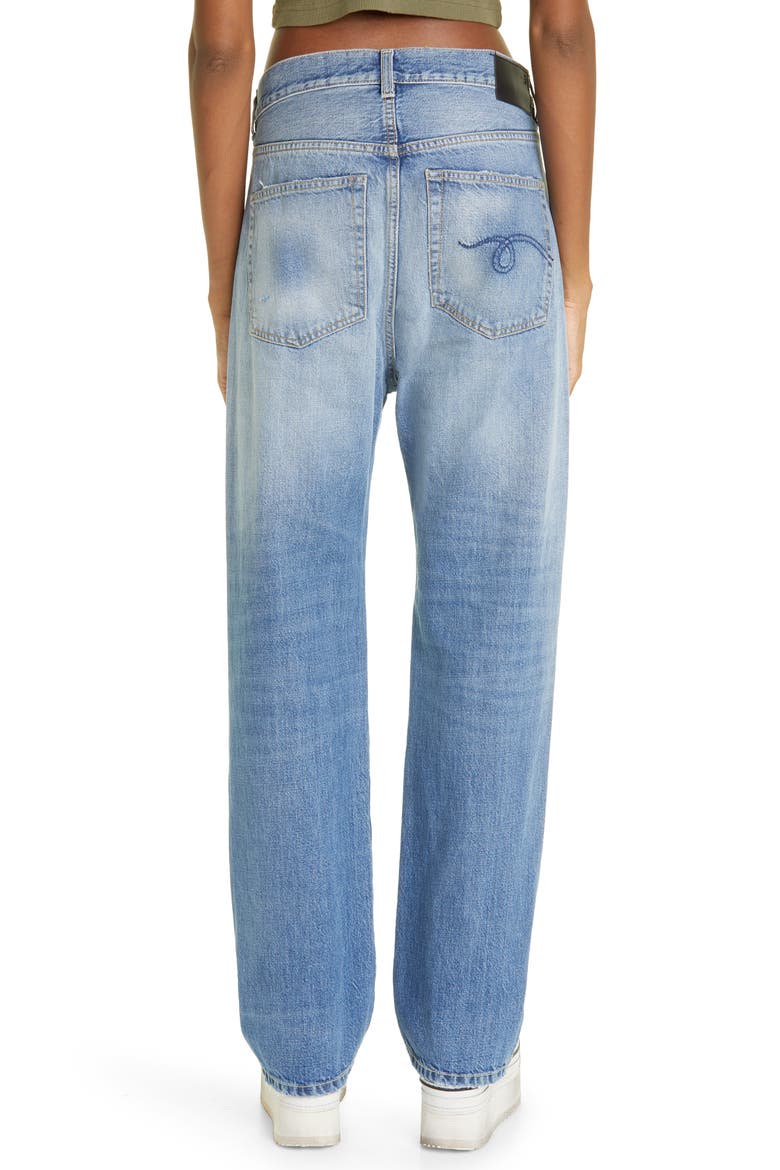 Izzy Drop Crotch Straight Leg Jeans, Alternate, color, IRVING BLUE