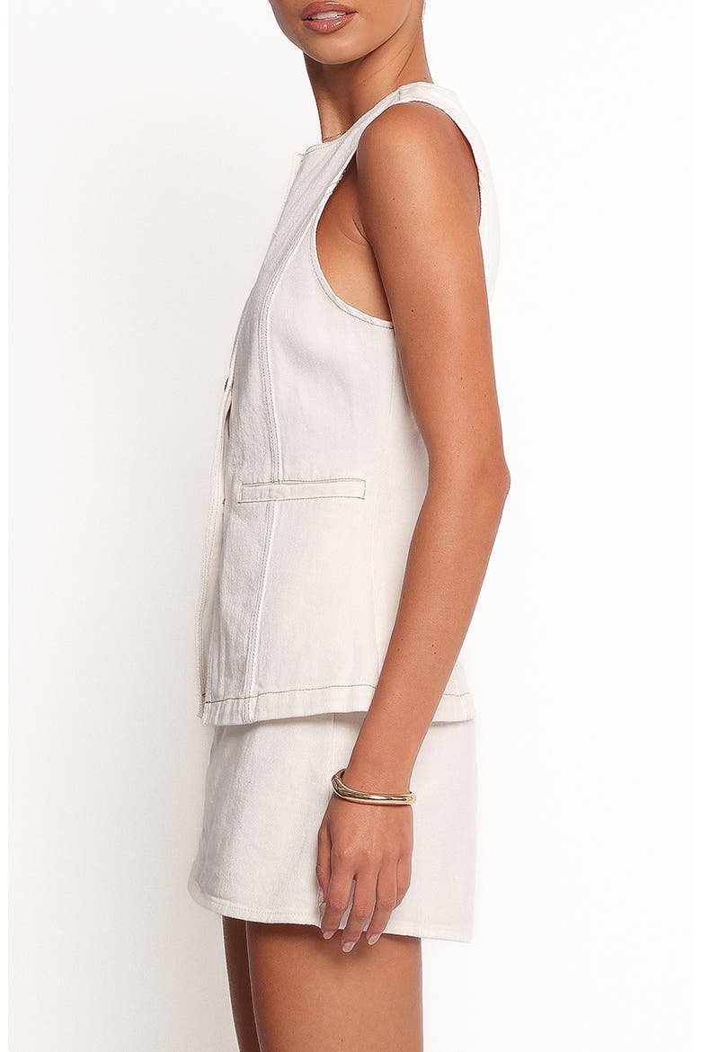 Kristy Denim Vest, Alternate, color, WHITE
