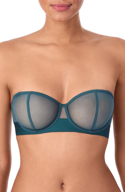 Dkny Sheers Strapless Underwire Bra In Blue