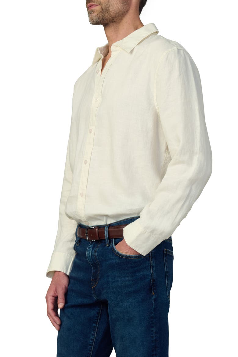 Jakob Linen Button-Up Shirt, Alternate, color, SEA SALT