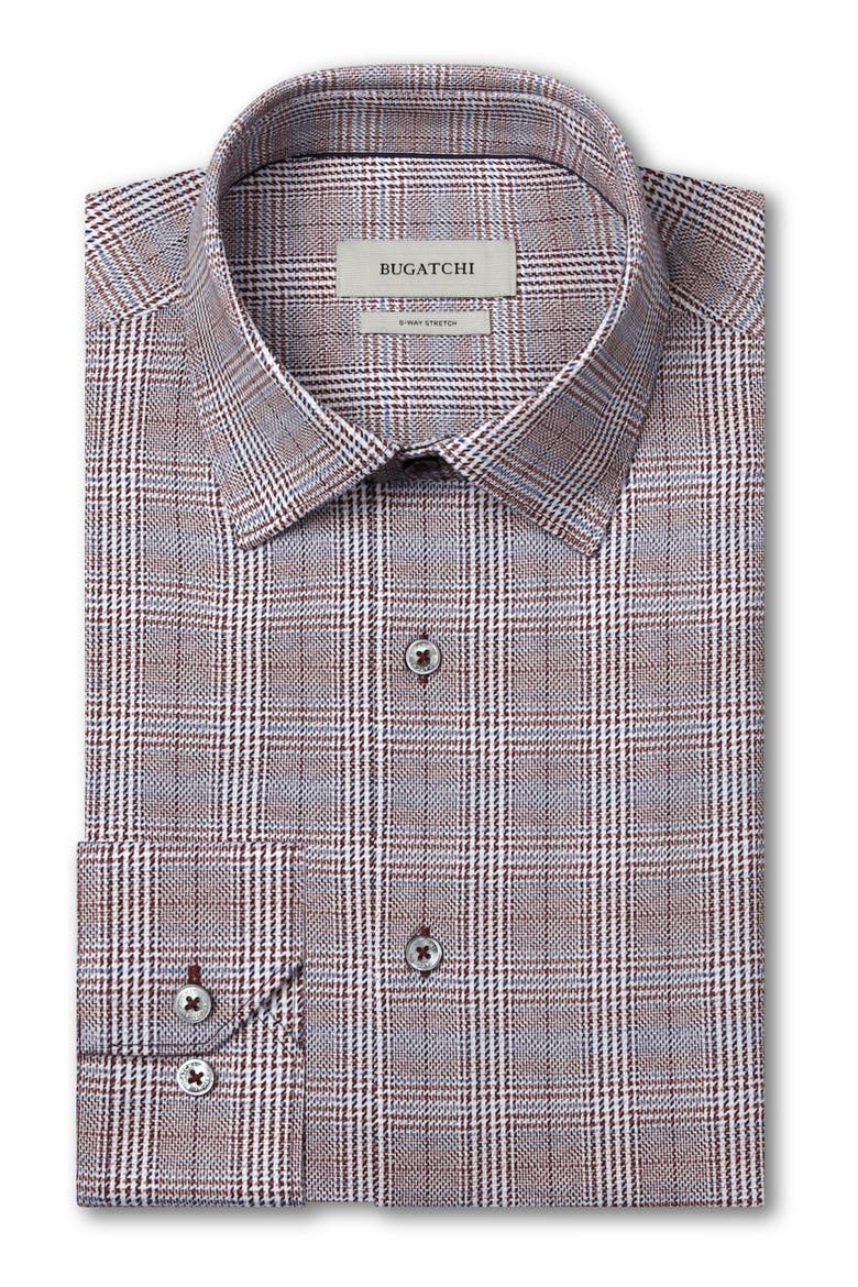 James OoohCotton Performance Long Sleeve Button Up Shirt, Alternate, color, BURGUNDY
