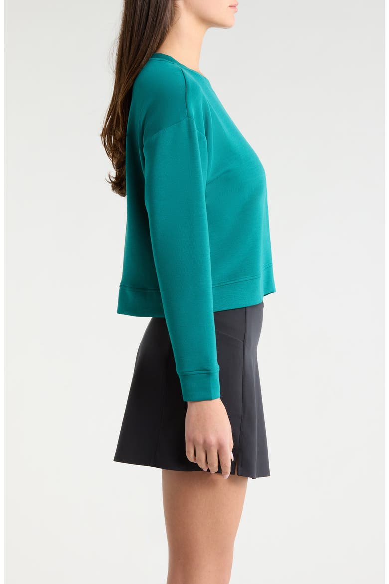 Sienna Crop Performance Sweatshirt, Alternate, color, DEEP-LAKE