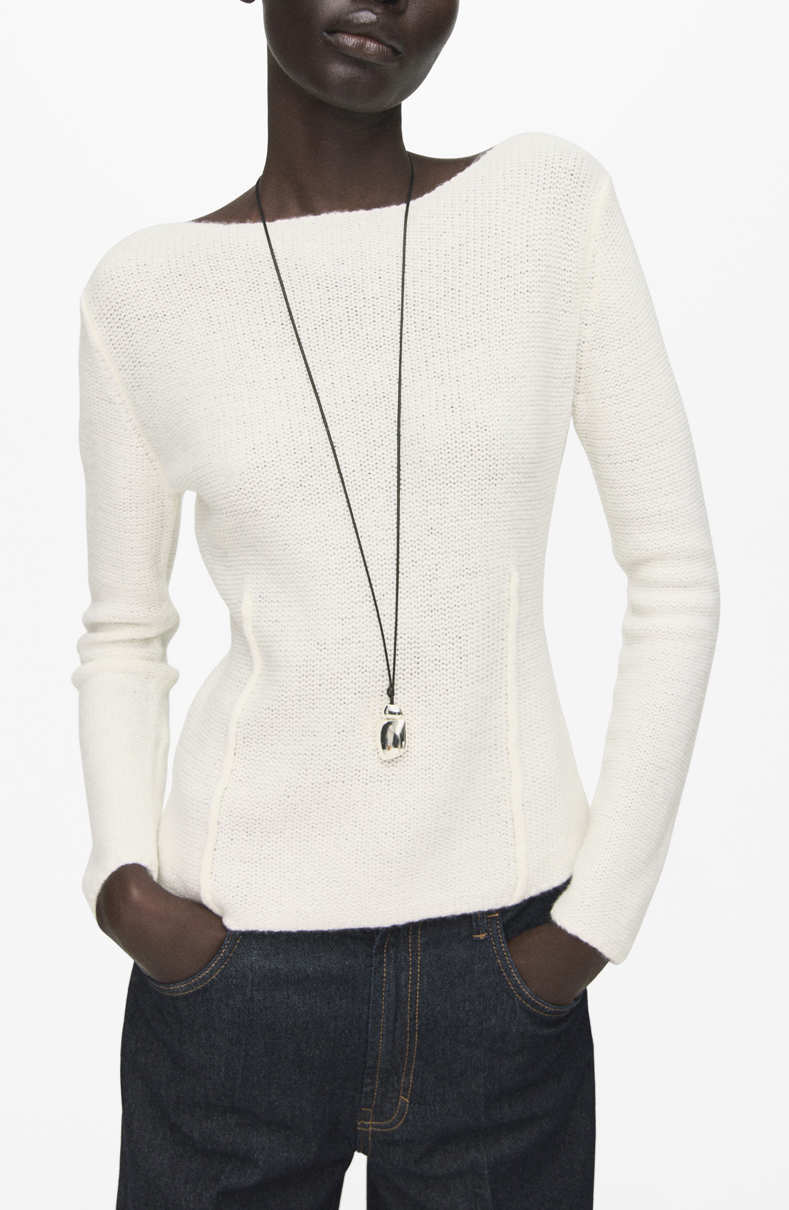 Sweater with Seam Details - image 3