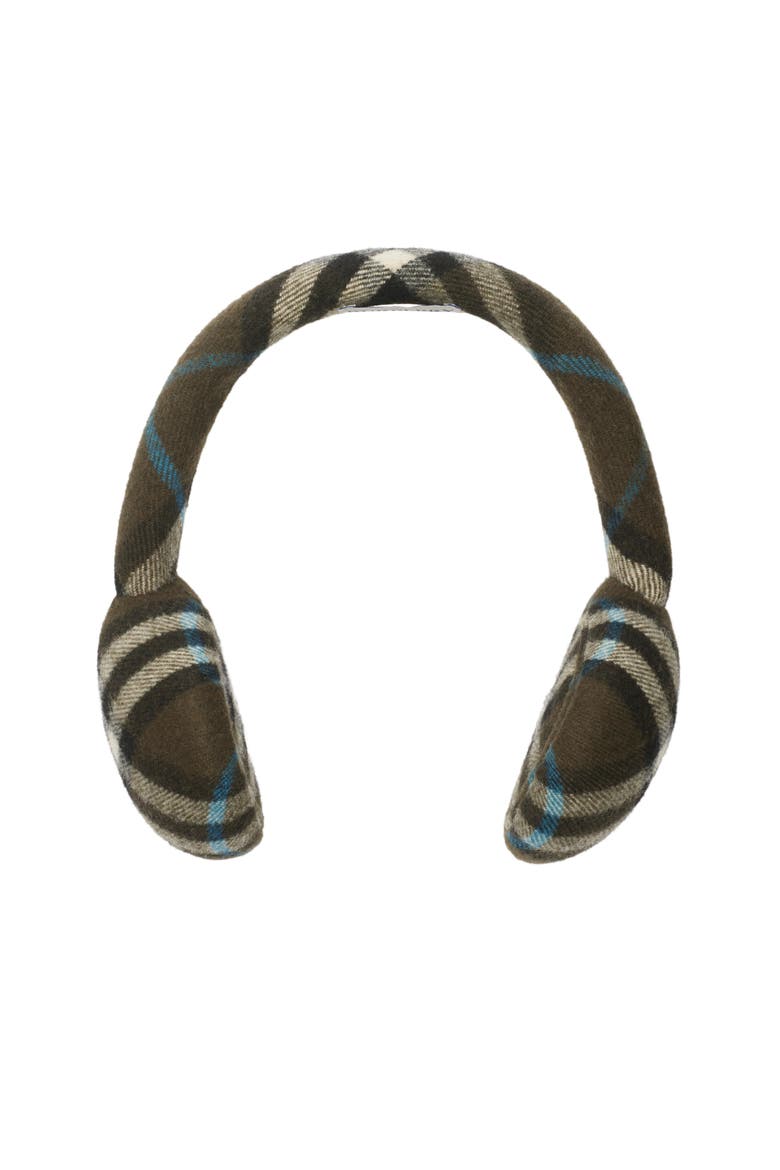 Check Wool Earmuffs, Main, color, Snug