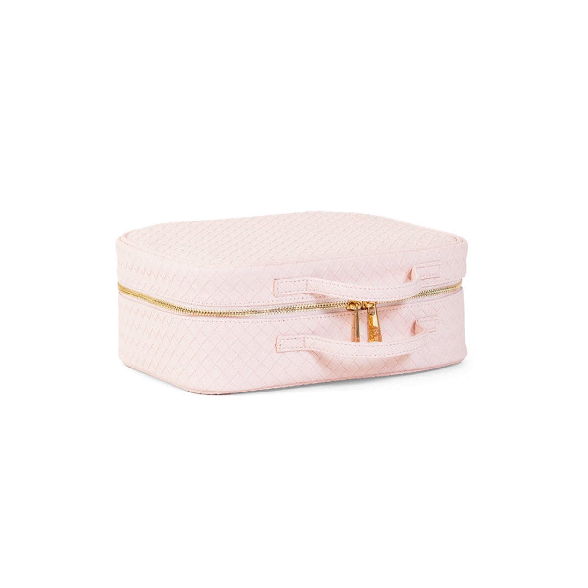 Woven Shell Makeup Bag, Alternate, color, Pink